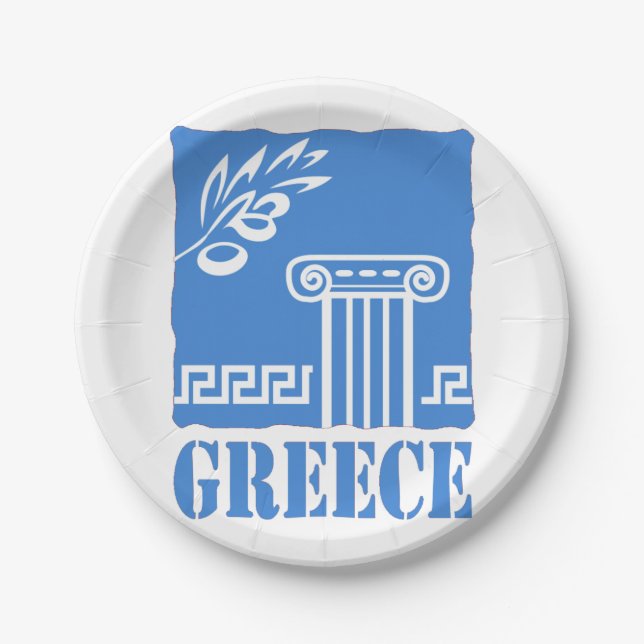 Plato De Papel Grecia (Anverso)