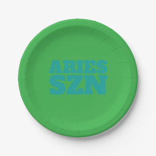 Plato De Papel Green Aries SZN Guay