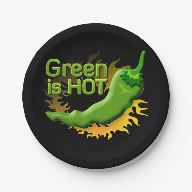 Plato De Papel Green es HOT (Anverso)