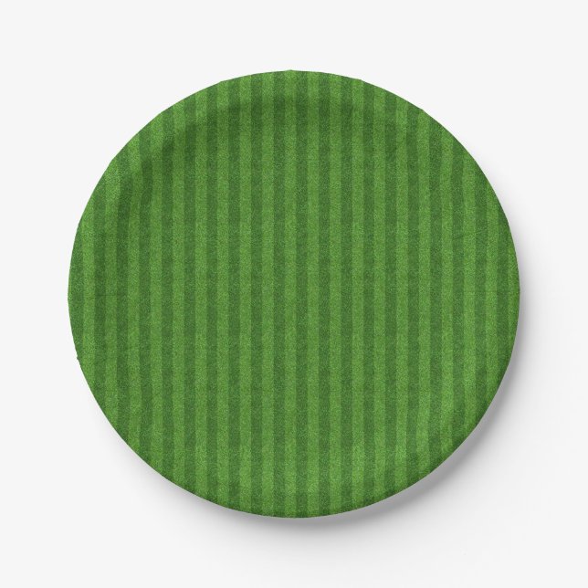 Plato De Papel Green grass texture from a soccer field (Anverso)