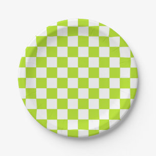 Plato De Papel Green Lime y White