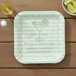 Plato De Papel Green Margs and Matrimony Bachelorette Party 
