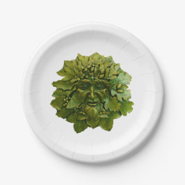Plato De Papel Greenman del bosque