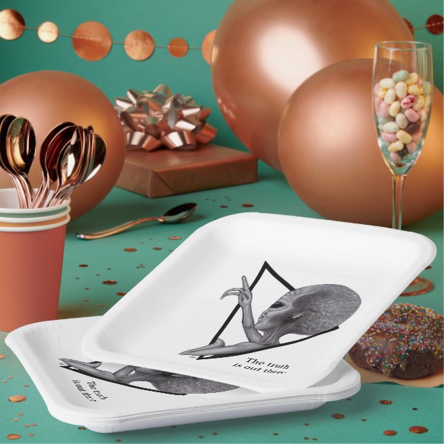 Plato De Papel Grey Alien, la verdad está ahí fuera (Multi)