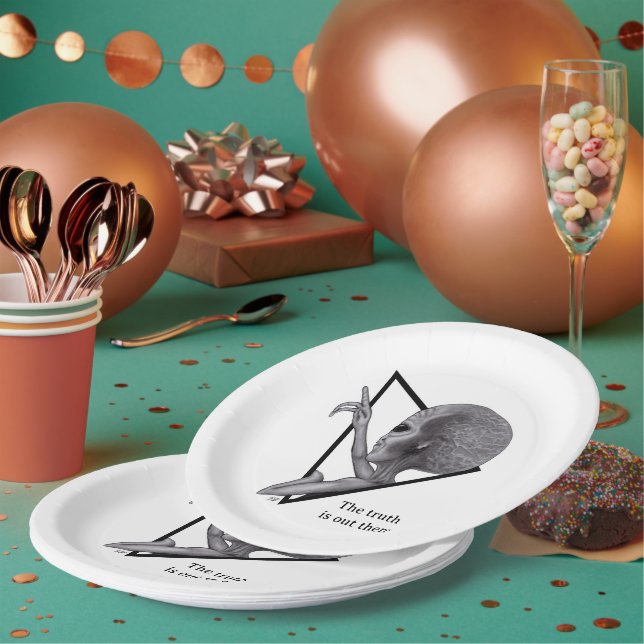 Plato De Papel Grey Alien, la verdad está ahí fuera (Multi)