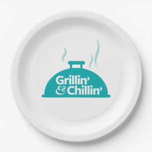 Plato De Papel Grillin y Chillin