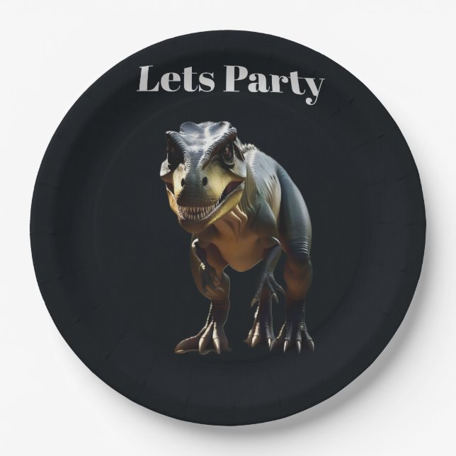 Plato De Papel **"Grin temerosa: La sonriente T-Rex"** (Anverso)