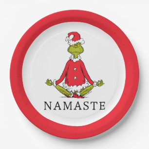Plato De Papel Grinch   Namaste Santa Claus