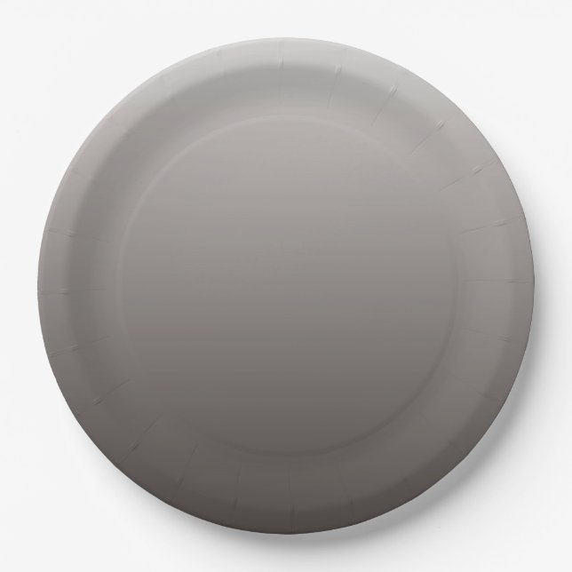 Plato De Papel Gris cálido claro a tonos profundos (Anverso)