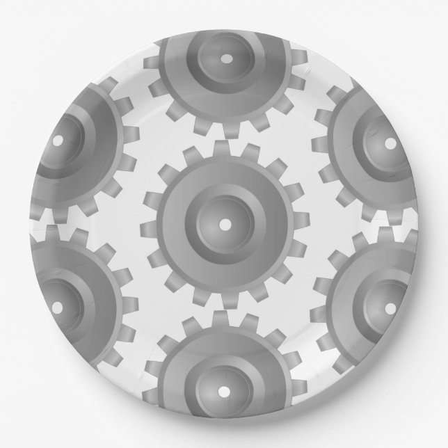 Plato De Papel Gris gris (Anverso)