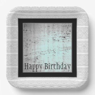 Plato De Papel Gris Negro Y Blanco Modernos