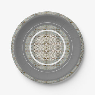 Plato De Papel Gris Oscuro Y Ligero