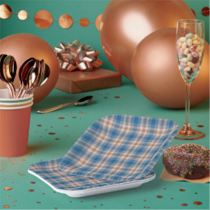 Plato De Papel Gris Y Engranaje Azules De Color Beige Pintado A M