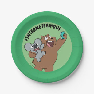 Plato De Papel Grizz y Nom Nom - #InternetFamous