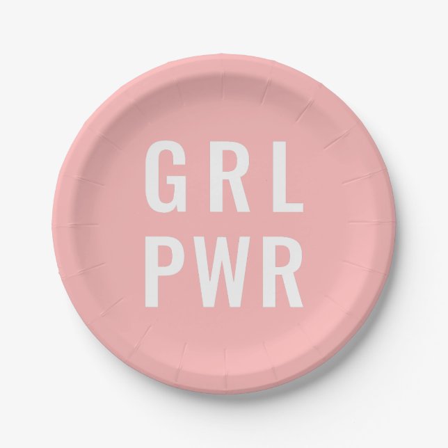 Plato De Papel GRL PWR subió (Anverso)
