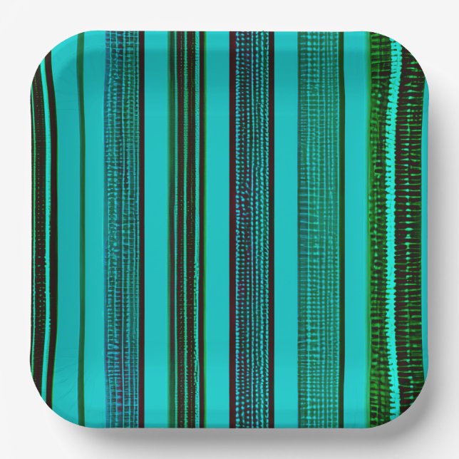 Plato De Papel Groove green  (Anverso)