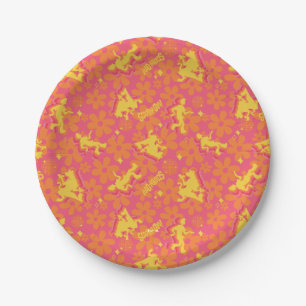 Plato De Papel Groovy Disco Scooby-Doo Pattern