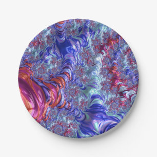 Plato De Papel Groovy Fractal