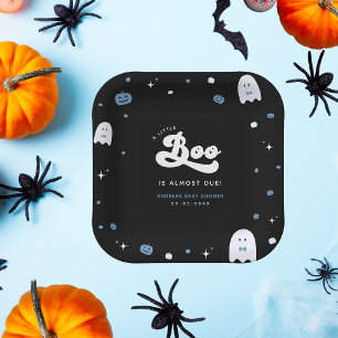Plato De Papel Groovy Little Boo Boy Halloween Fantasma de Baby S