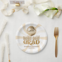 Groovy Solid Gold Grad Disco Graduación