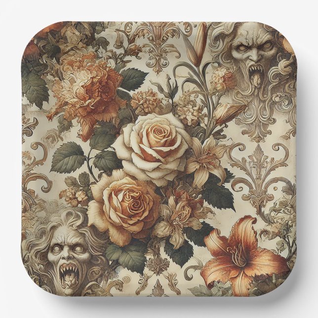 Plato De Papel Grotesque Elegance – Gothic Victorian  (Anverso)