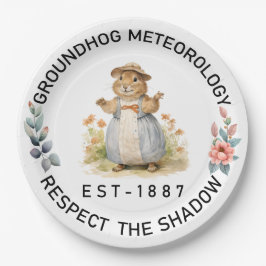 Plato De Papel Groundhog