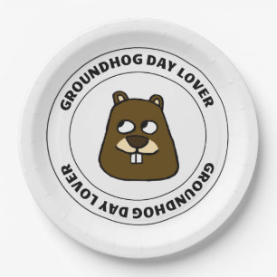 Plato De Papel Groundhog Day Lover