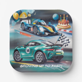 Plato De Papel Growing Up To Fast Boy Birthday Party