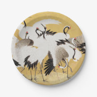 Grúas japonesas de rebaño Vintage Pájaro Rico Clás