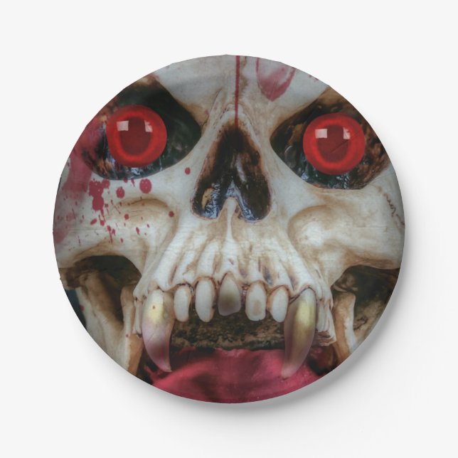 Plato De Papel Grueso Skull (Anverso)