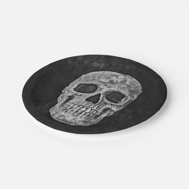 Plato De Papel Grunge blanco y negro gótico Guay (Angular)