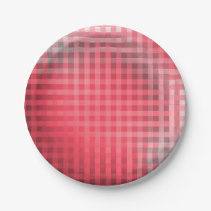 Plato De Papel Gruns de seda roja y gris
