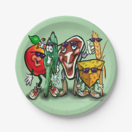 Plato De Papel Grupos de alimentos