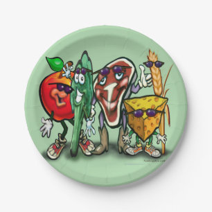 Plato De Papel Grupos de alimentos