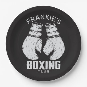 Plato De Papel Guantes de boxeador de boxeo personalizado