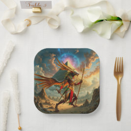 Plato De Papel Guardián de la Puerta Celestial – Anubis