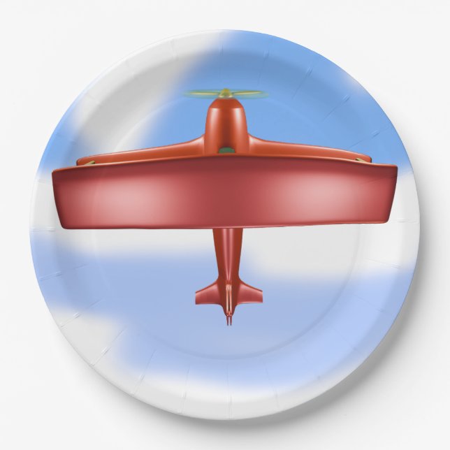 Plato De Papel Guay Adventurous Flying Red Uproar Paper Placa (Anverso)