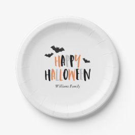 Plato De Papel Guay Bats Halloween Party
