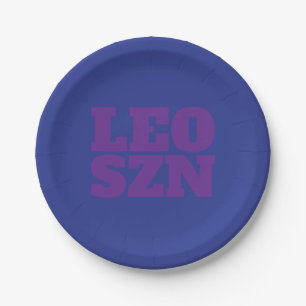 Plato De Papel Guay Blue Purple Leo SZN