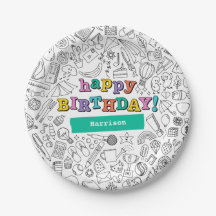 Guay Coloring placas de papel personalizables