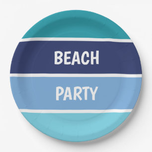 Plato De Papel Guay Horizontal Striped