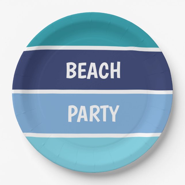 Plato De Papel Guay Horizontal Striped (Anverso)