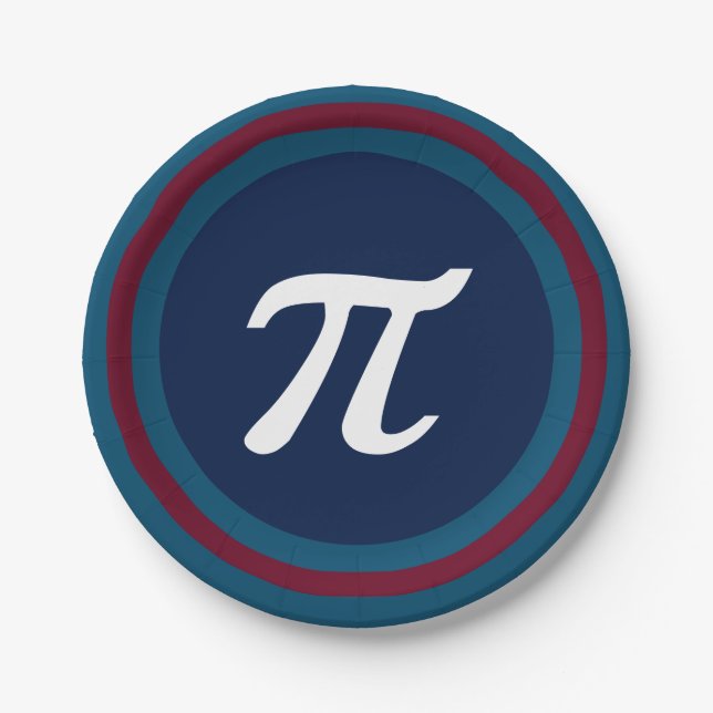 Plato De Papel Guay Nerdy Geek Estudiantes Pi Day Fiesta Placas d (Anverso)