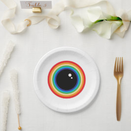 Plato De Papel Guay Rainbow Eyeball