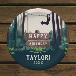 Plato De Papel Guay Ziplining Forest Birthday Outdoor Greeneratio