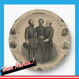 Plato De Papel Guerra Civil 🎖️ Héroes ⚔️ Generales del Sur