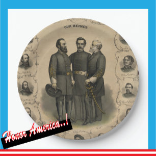 Plato De Papel Guerra Civil 🎖️ Héroes ⚔️ Generales del Sur