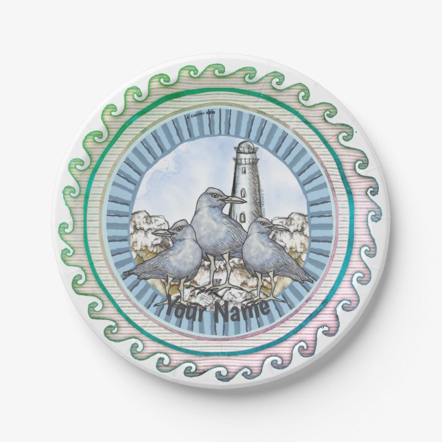 Plato De Papel Guía de Guillermo Placa de papel del faro (Anverso)