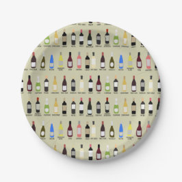 Plato De Papel Guía de identificación de botellas de vino