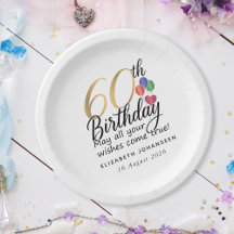 Guión de cumpleaños número 60 Tipografía dorada Fi